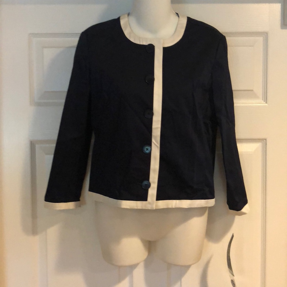 NWT Ralph Lauren navy & cream light weight jacket